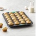 Trudeau Grey Silicone 24 Count Mini Muffin Pan with Mint Accent - B077YSW18K